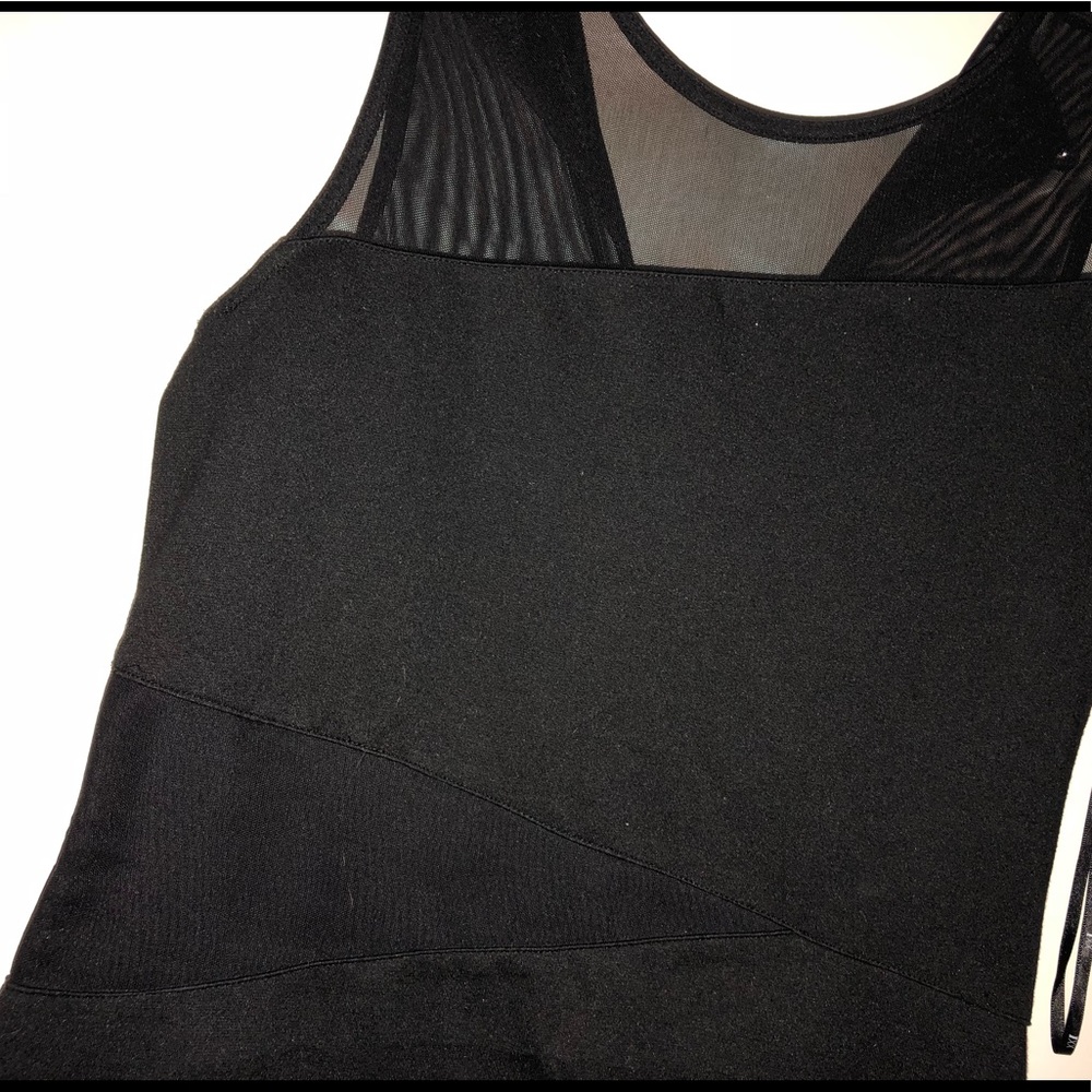 Mesh detail, mini dress